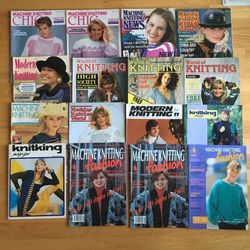Large Lot of 16 Assorted Machine Knitting Magazines