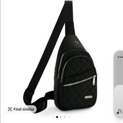 Black cross  body mini backpack