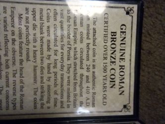 Roman Bronze Coin Certified Over 1500 Years Old