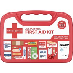 NEW! Johnson & Johnson First Aid Kit - 160 Items!
