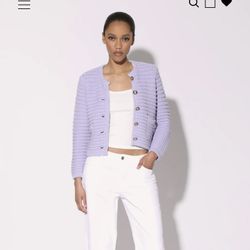 Brand New Woman’s Walter Baker brand Purple Lavender colored Janis Cardigan Sweater Up For Sale 