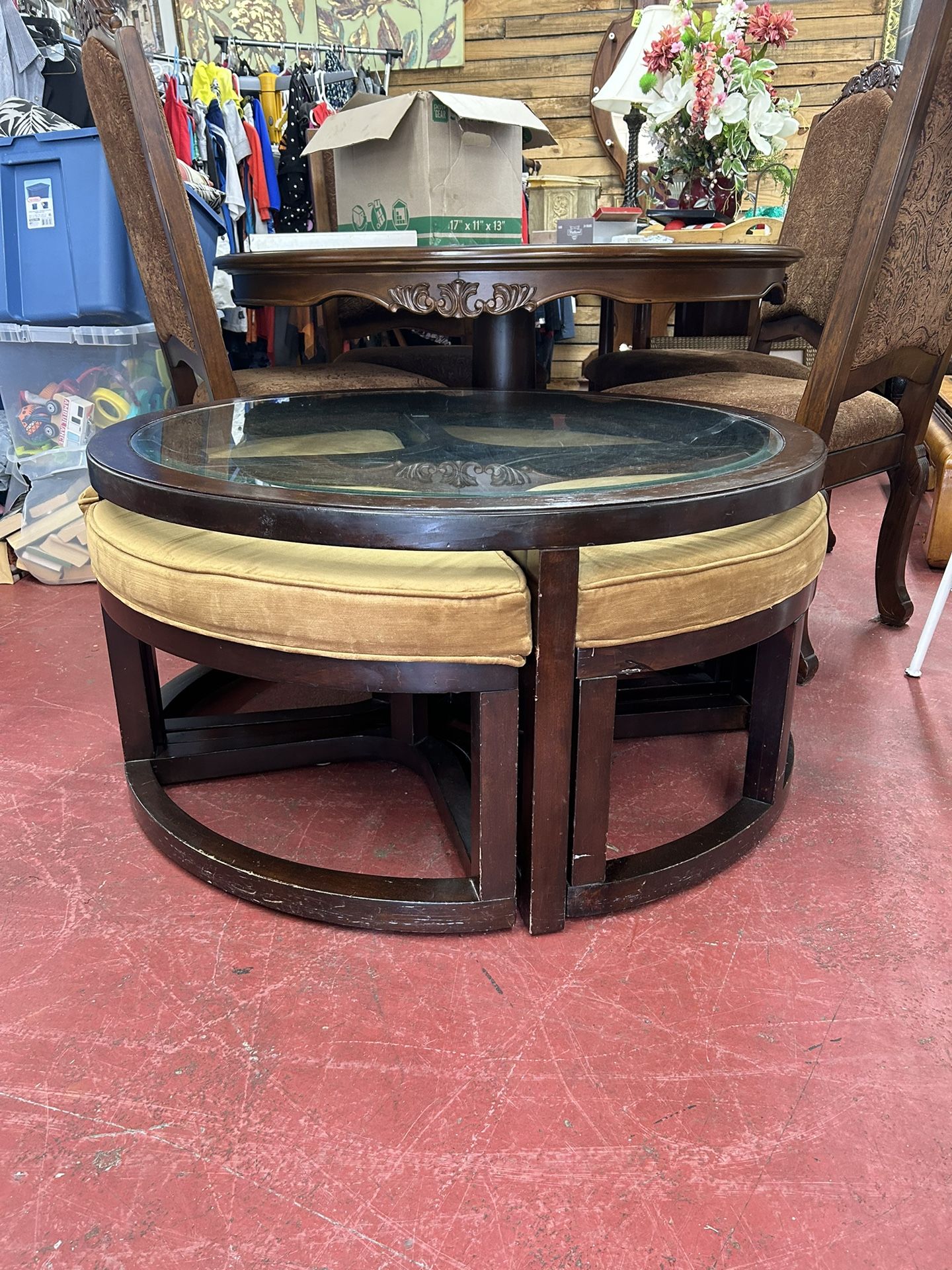 Coffee Table With Stools