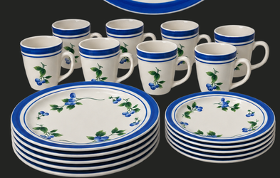 L.L. Bean Blueberry Dinnerware