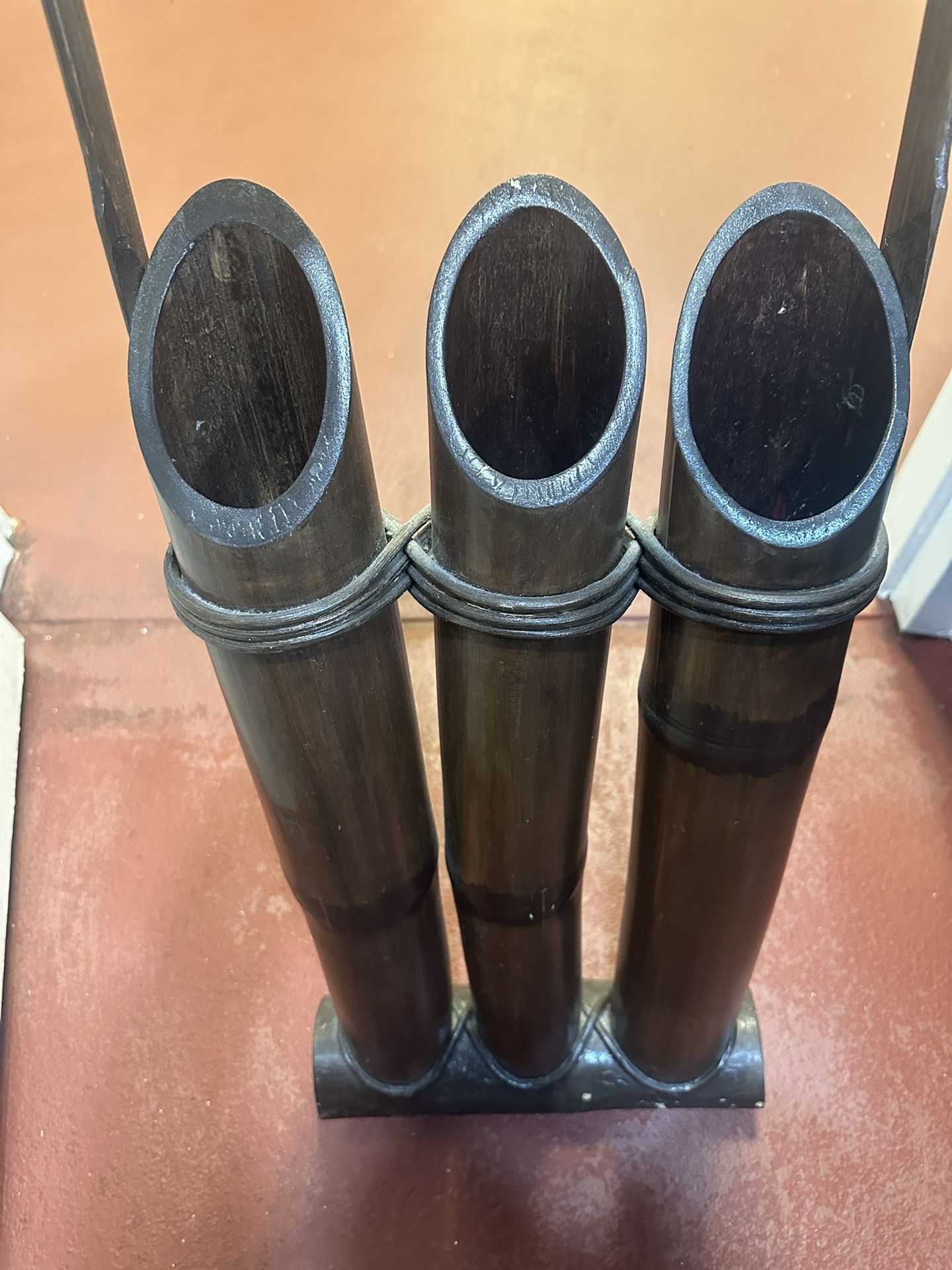 1950’s Ikebana Triple Bamboo Vase