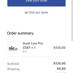 CSEF x Dunk Low SB White/Clear Emerald 