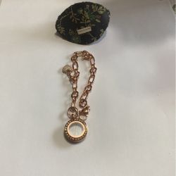 Origami Owl Rose Gold Charm Bracelet