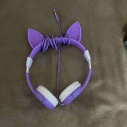 Purple Cat Ear Headphones