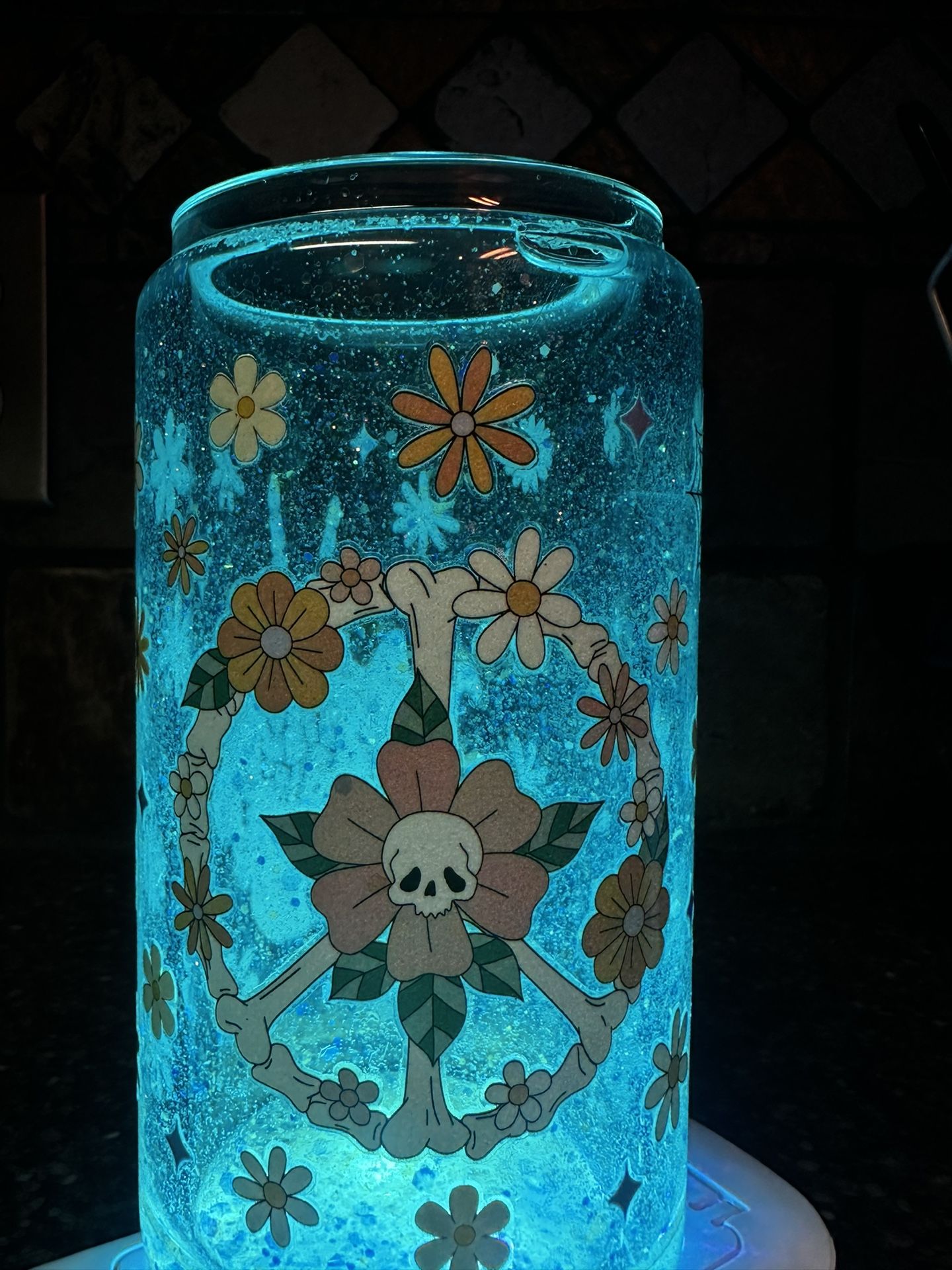 16oz custom snowglobe cups