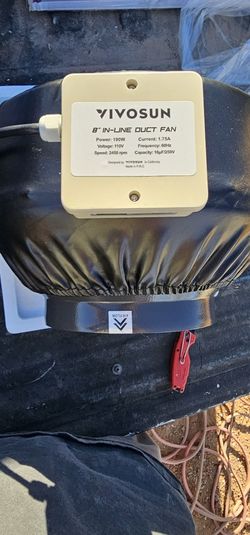 Vivosun 8" Inline Duct Fan.