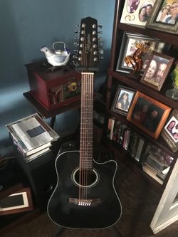 Takamine 12-String Acoustic-Electric Guitar Black