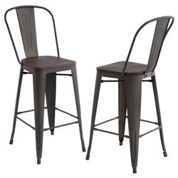 Homy Casa THOCAR 29" Bar Stool Set of 2 "29" Bar Seating for Home and Workspace