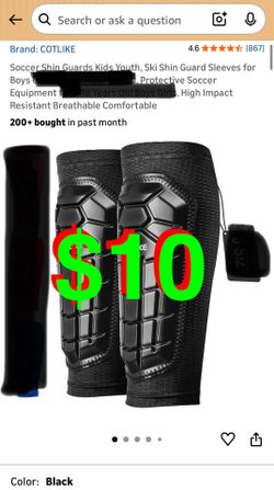 Soccer Shin Guards Kids Youth, Ski Shin Guard Sleeves for Boys, Protective Soccer Equipment, High Impact Resistant Breathable Comfortable. (Small).