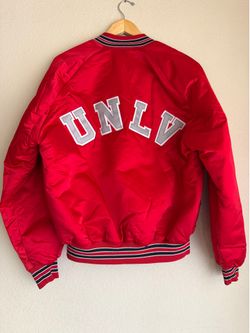 Vintage UNLV Rebels Satin Locker Line  Jacket Made in USA (Very Clean) Large