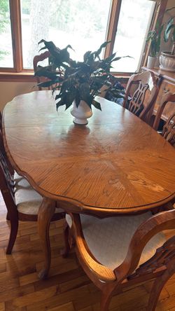 Dining Table, Chairs, China Cabinet and Credenza