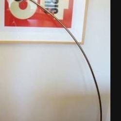 VTG Mid Century Modern Arc Floor Lamp Chrome Eyeball Globe Orb Space  Original mid century lamp.  The hexagon nut on the top of the lamp was lost. Nut