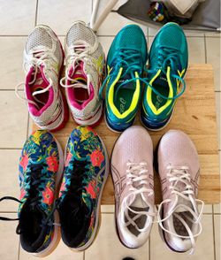 Four Pairs ASICS Women’s Sneakers Size 9