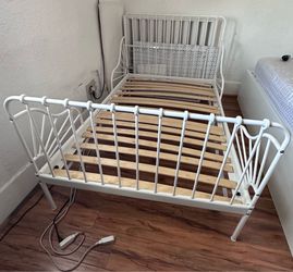 IKEA Mininen bed frame w/ wood slats