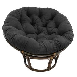 Papasan Chair With Black Cushion