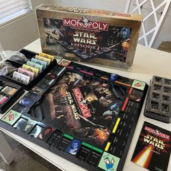 Vintage Star Wars Episode 1 Monopoly Board Game with Pewter 