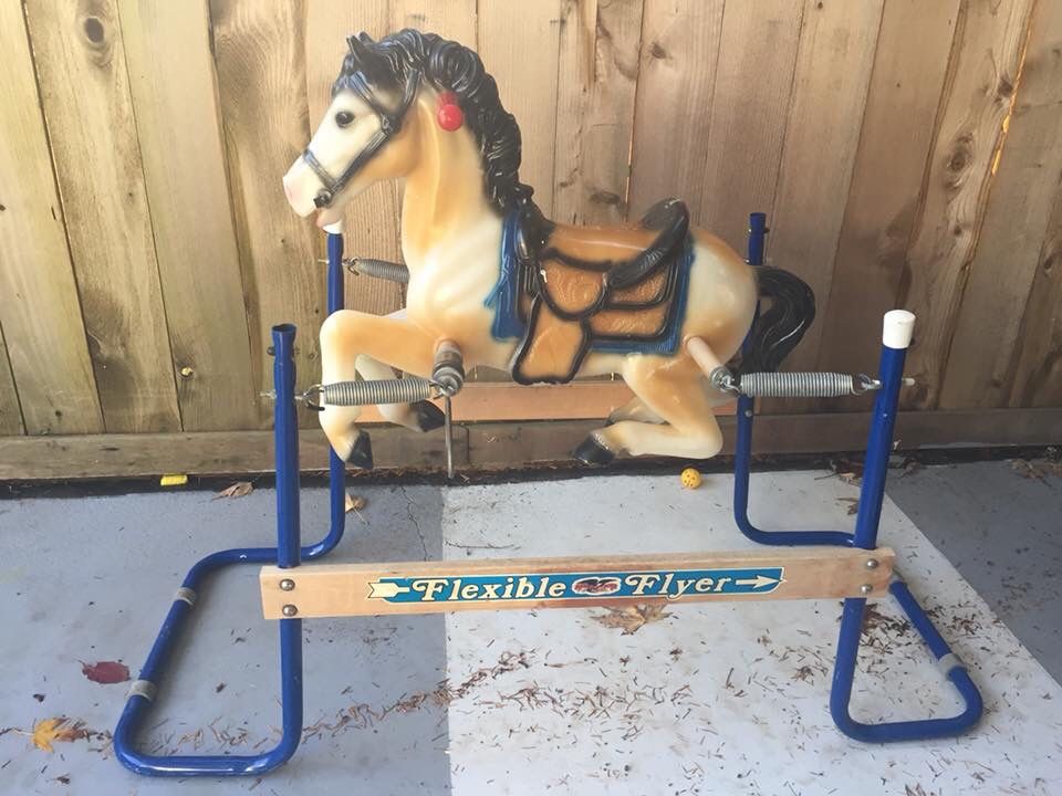 Antique Radio Flyer Flexible Flyer rocking horse