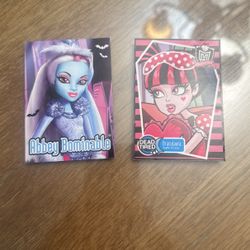 Monster High Doll Cards 