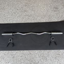 Weider Olympic Curl Bar with Partially-Knurled Grip