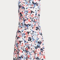Floral Sleeveless Jersey Dress