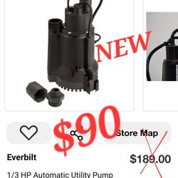 Everbilt
1/3 HP Automatic Utility Pump