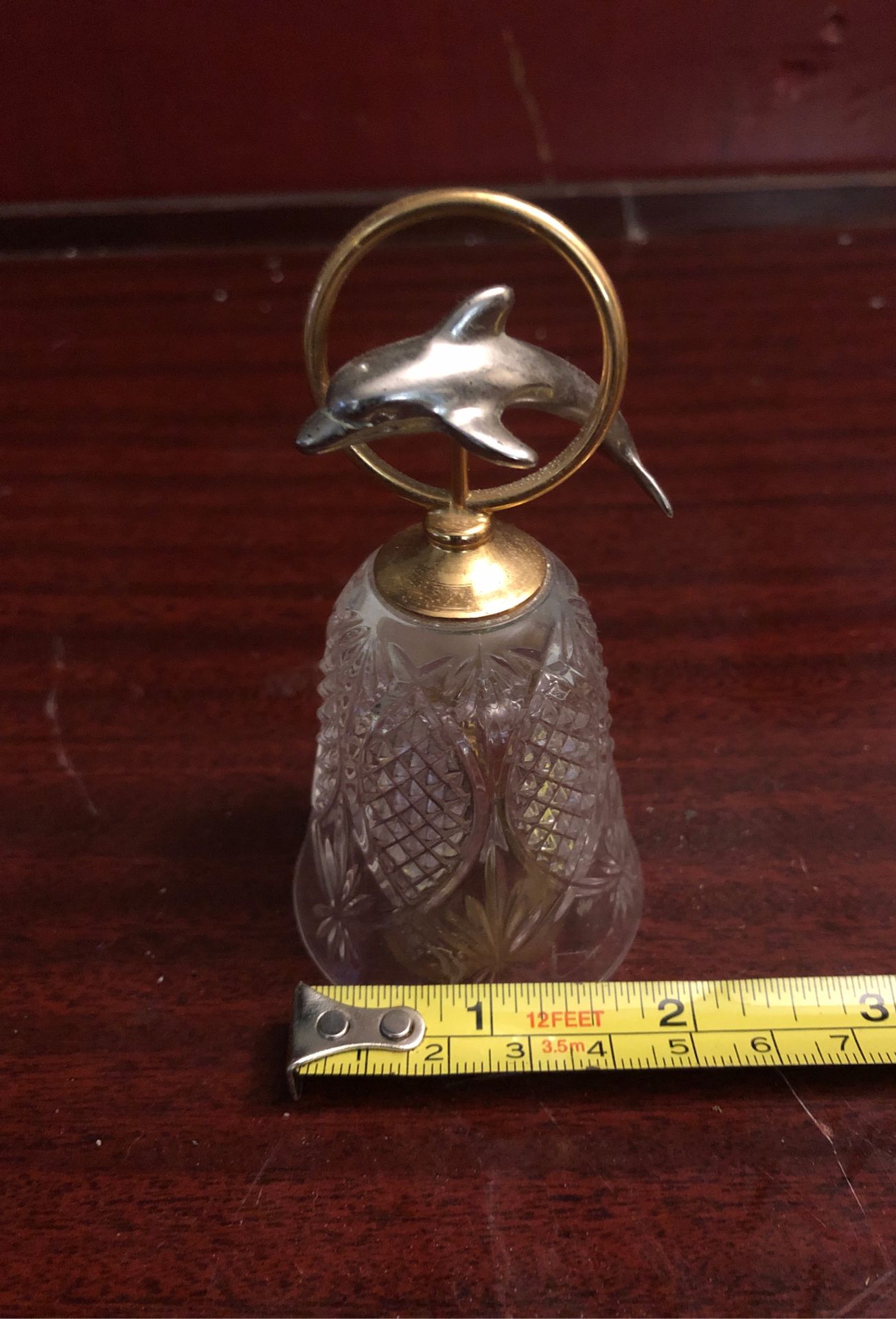 Brass/Silver Crystal Dauphin Bell
