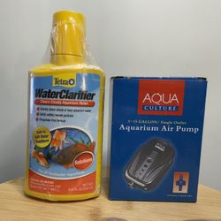 Tetra Water Clarifier Clears Cloudy Aquarium Water, 8.45 Oz w/Aqua Culture Pump