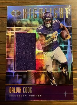 Dalvin Cook nfl Minnesota Vikings Game Used Jersey Card