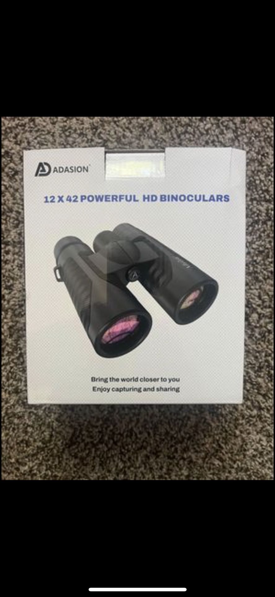 12x42w HD Binoculars for Adults High Powered with Phone Adapter and Tripod. Never Used.