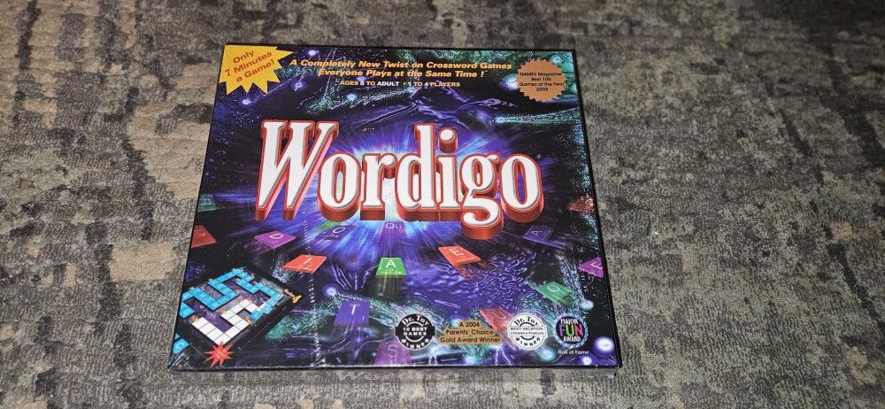 WORDIGO ~ A NEW TWIST ON CROSSWORD GAMES (2003). BRAND NEW & FACTORY SEALED!!