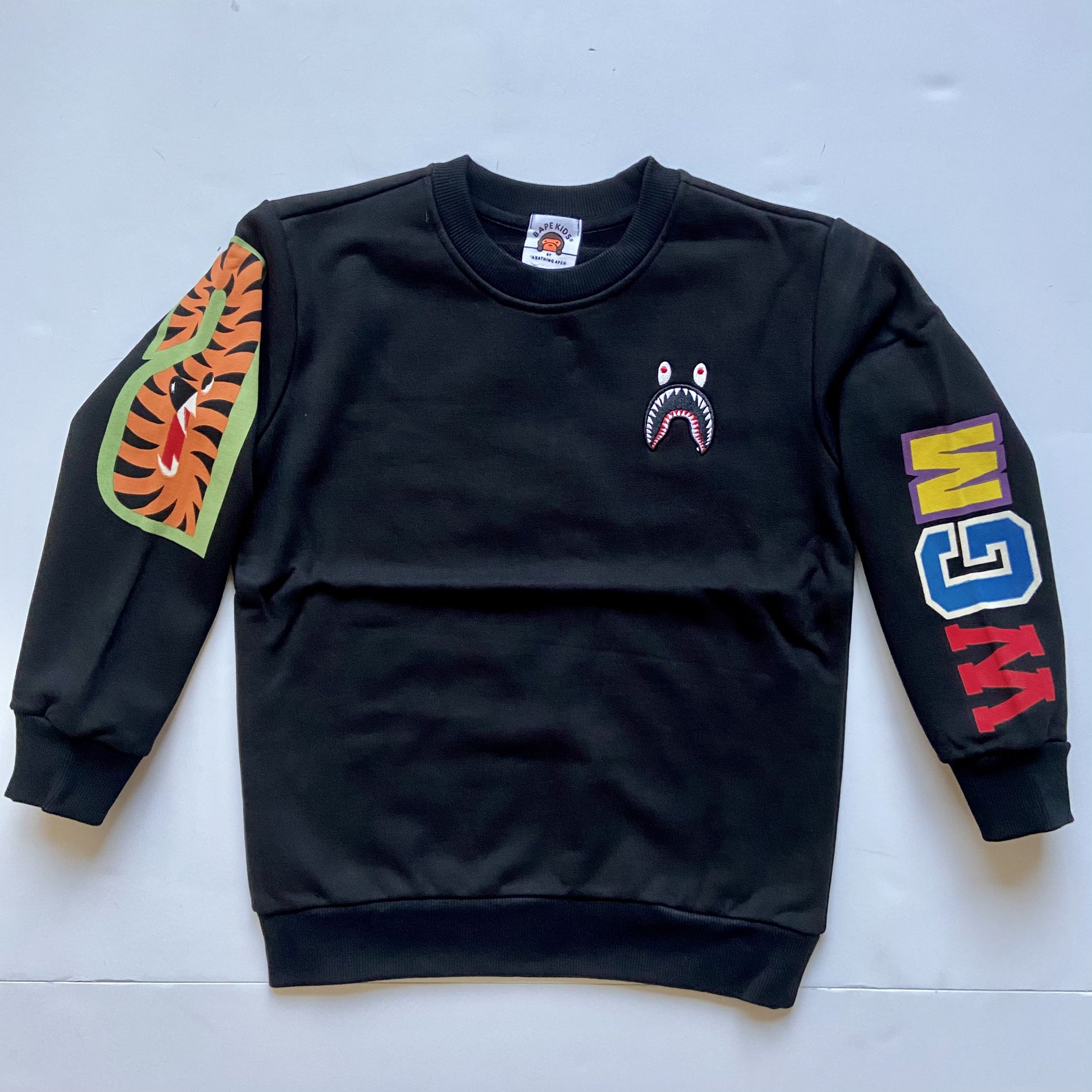 Bape Kids Shark Sweatshirt Black For Kid 