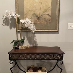 5 Piece Accent Console Table & Decor