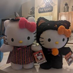 Brand New 2 Halloween Hello Kitty Dolls