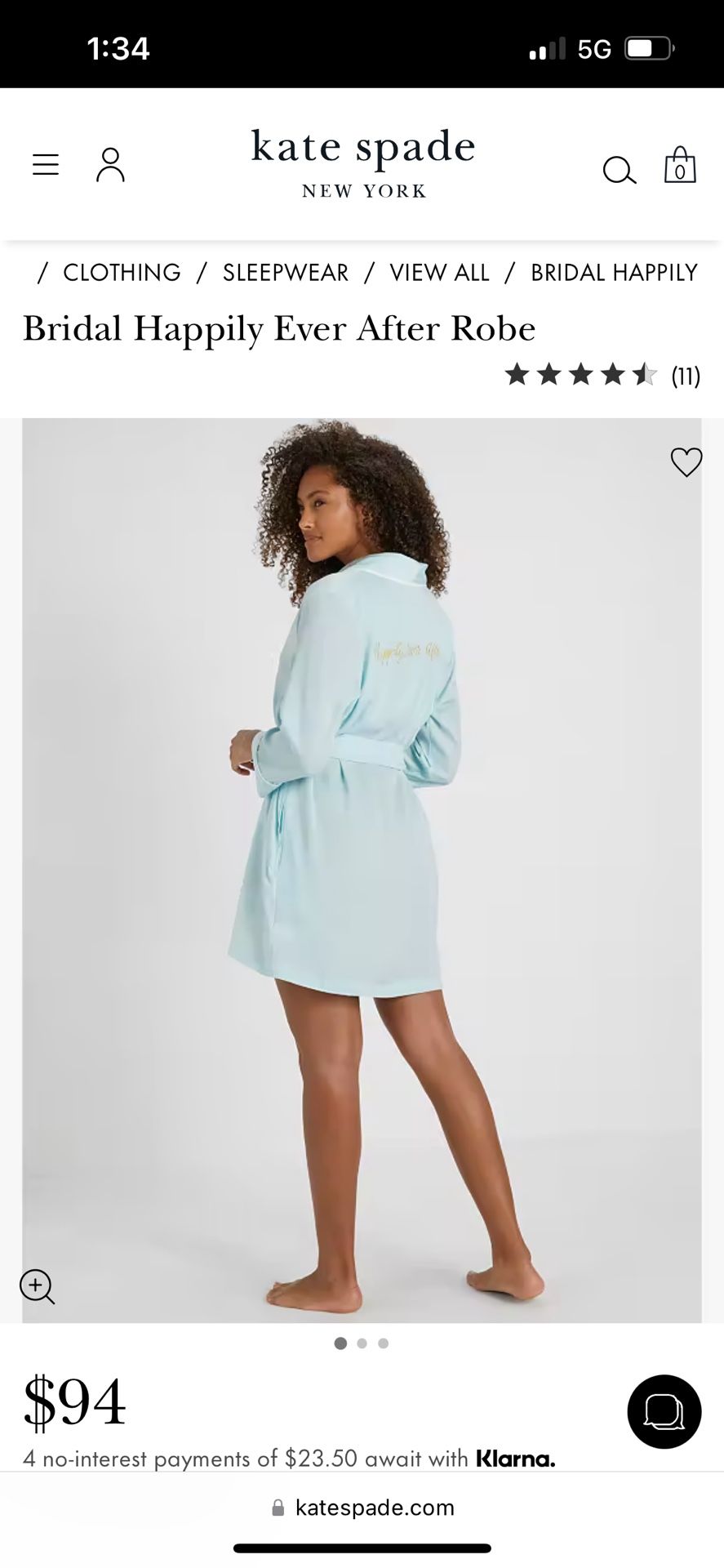 Kate Spade Just Married Robe