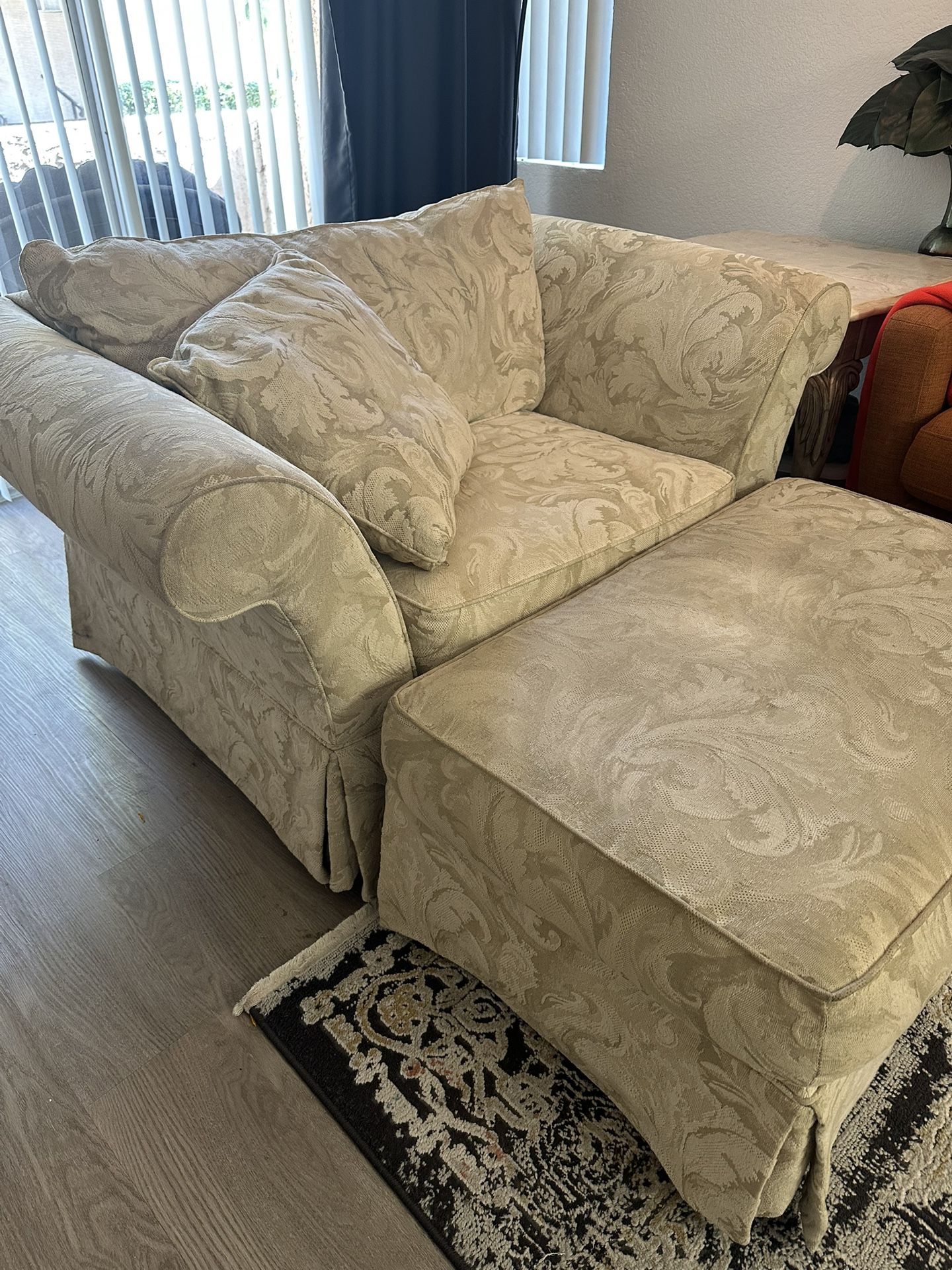 Love Seat And Ottoman