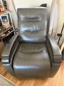 Leather electric recliner