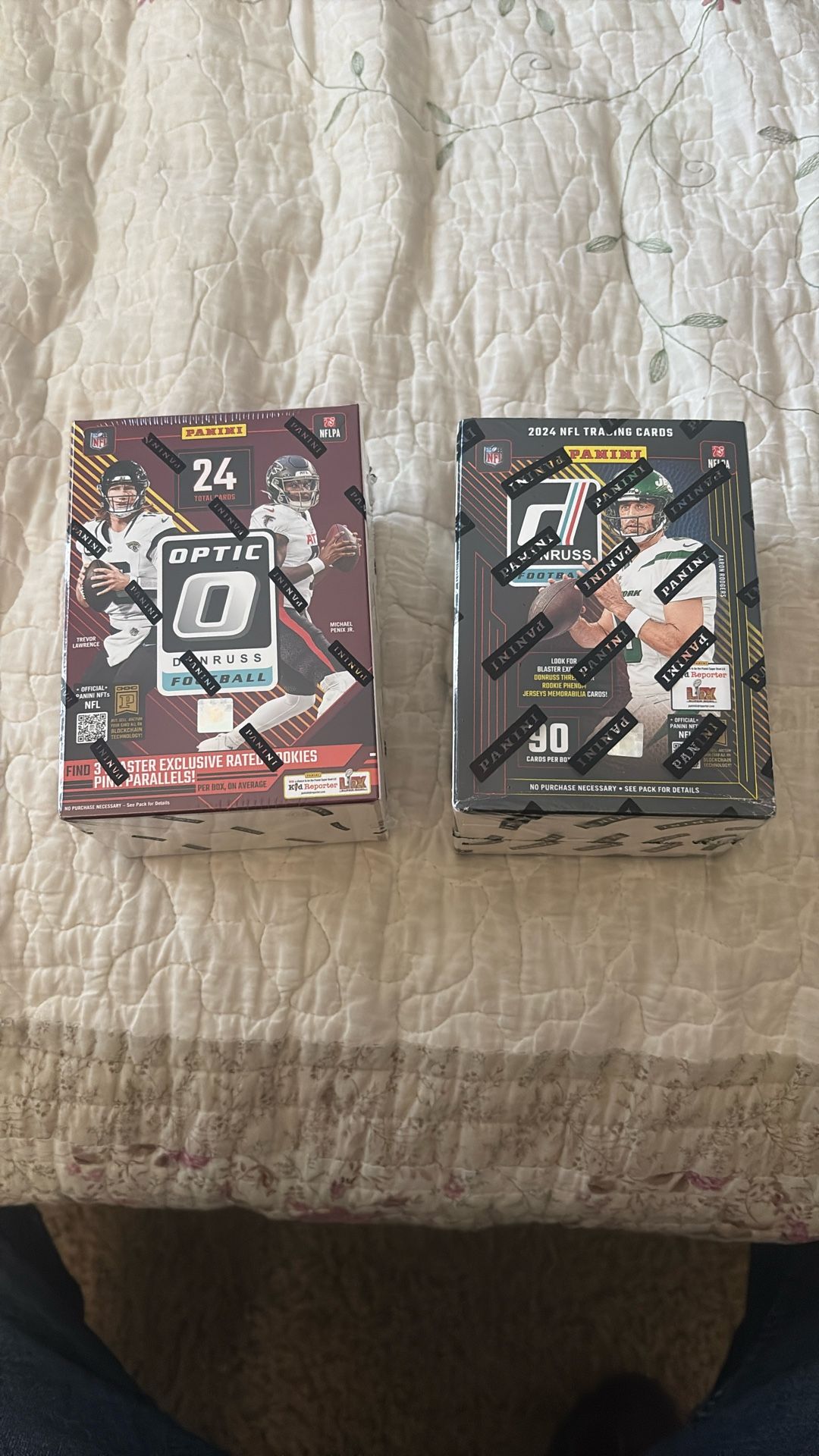 Football Cards: 2 Blaster Boxes - 1 Box of 2024 Optic & 1 Box of 2024 Donruss