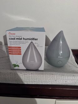 Crane Drop Cool Mist Humidifier - Grey (Excellent / Like New Condition)