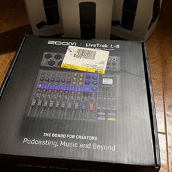 Podcast Bundle- Zoom L-8Live Track Mixer /ZoomZDM-1 MIC’S