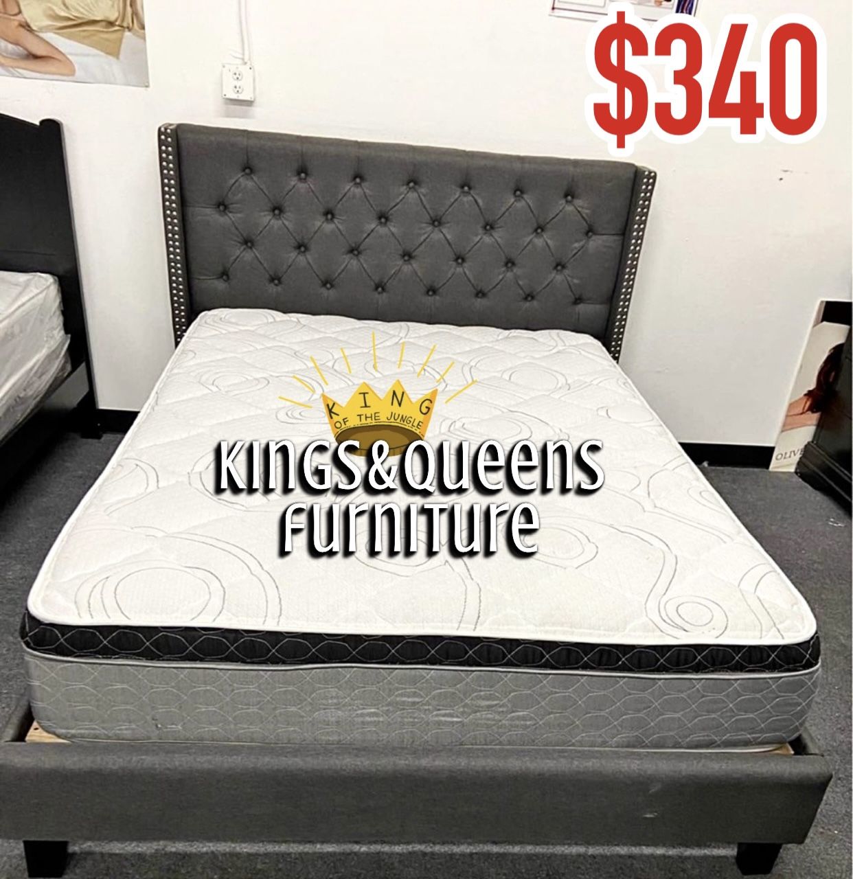 New Queen Bed Frame With Mattress