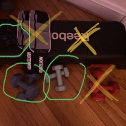 Home Gym Equipment, Reebok Deck, Dumbbells