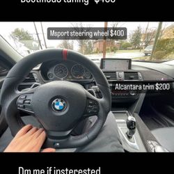 F30 Msport steering wheel, Alcantara trim and Bootmod3 tuning license