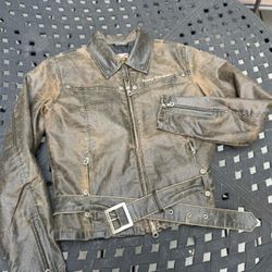 Women Harley Davidson Faux Leather Jacket - Small