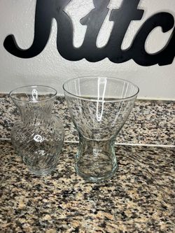 Set de 2 Floreros de Cristal Elegantes
