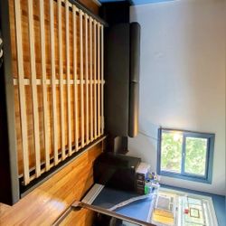 King Size Leather Low Platform Bed 