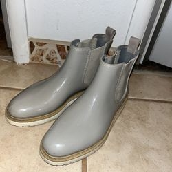 Ankle Gray Rain Boots 