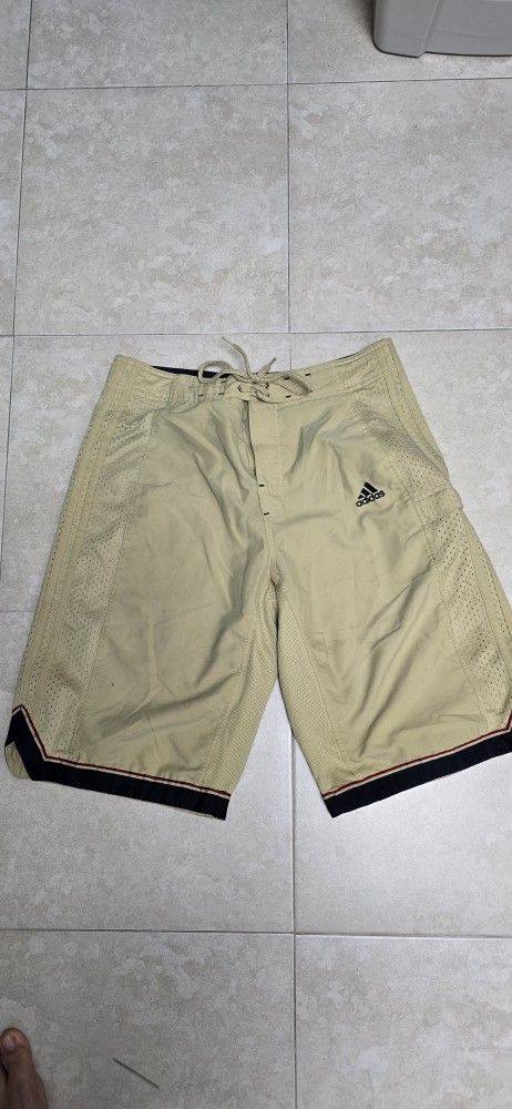 Vintage Adidas Lima 365 ClimaCool Shorts Men's M Y2K Tan TS Team Sports